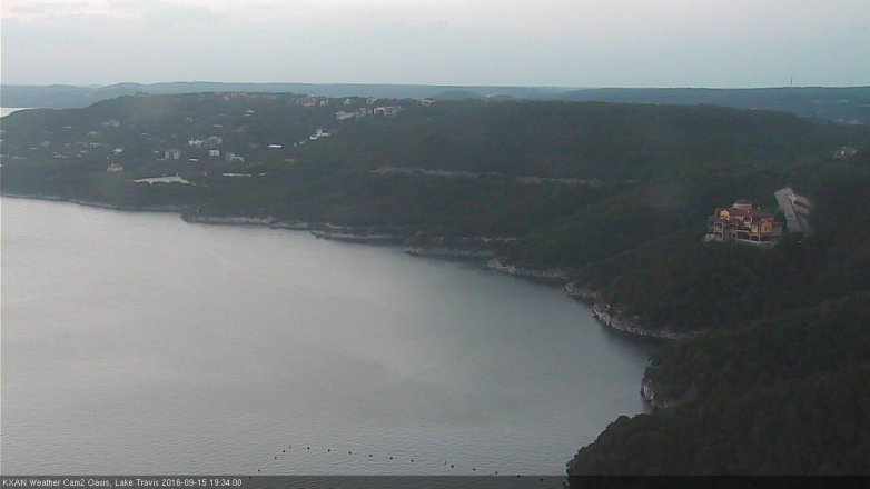 Lake Travis webcam, September 15, 2016 7:05 PM CT