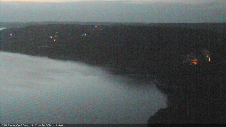 Lake Travis webcam, September 15, 2016 7:15 PM CT
