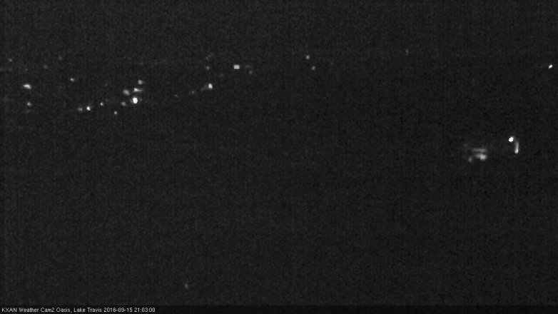 Lake Travis webcam, September 15, 2016 8:25 PM CT