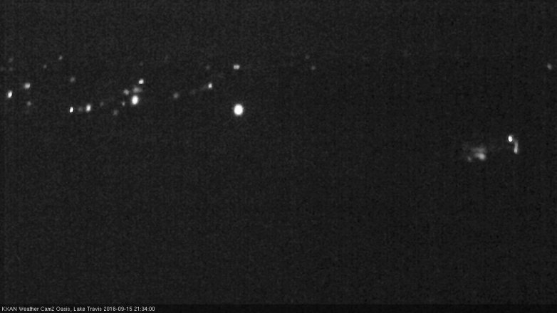 Lake Travis webcam, September 15, 2016 8:45 PM CT