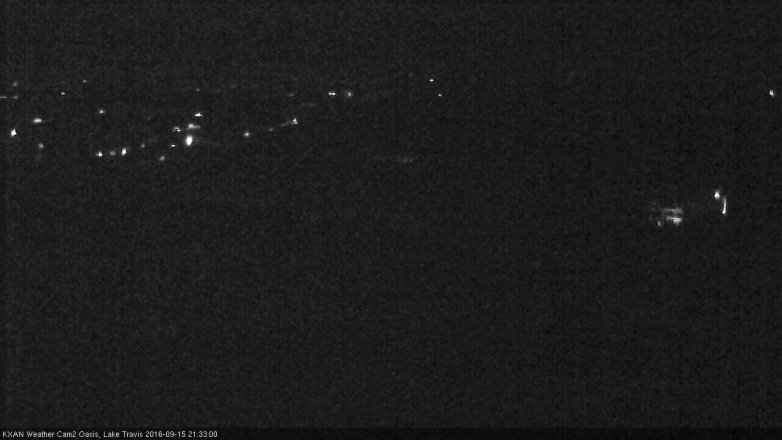 Lake Travis webcam, September 15, 2016 9:00 PM CT
