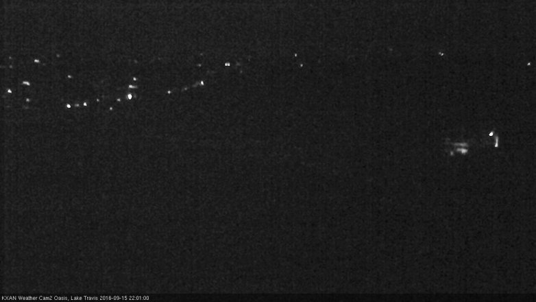 Lake Travis webcam, September 15, 2016 9:30 PM CT