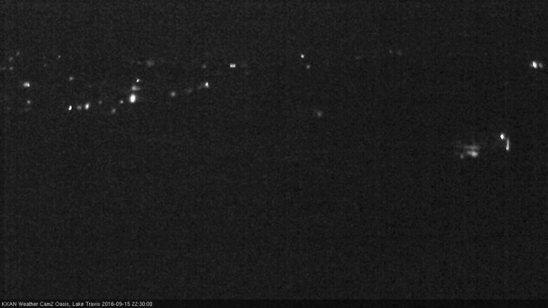 Lake Travis webcam, September 15, 2016 9:45 PM CT
