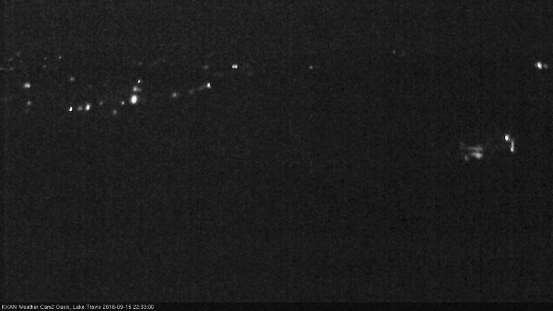 Lake Travis webcam, September 15, 2016 9:50 PM CT