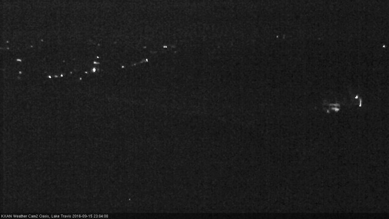 Lake Travis webcam, September 15, 2016 10:30 PM CT