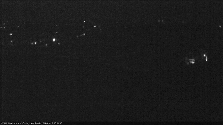 Lake Travis webcam, September 15, 2016 11:30 PM CT