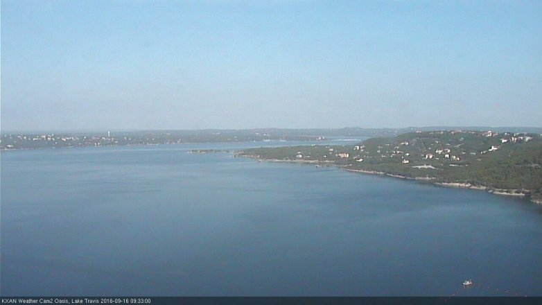 Lake Travis webcam, September 16, 2016 9:05 AM CT