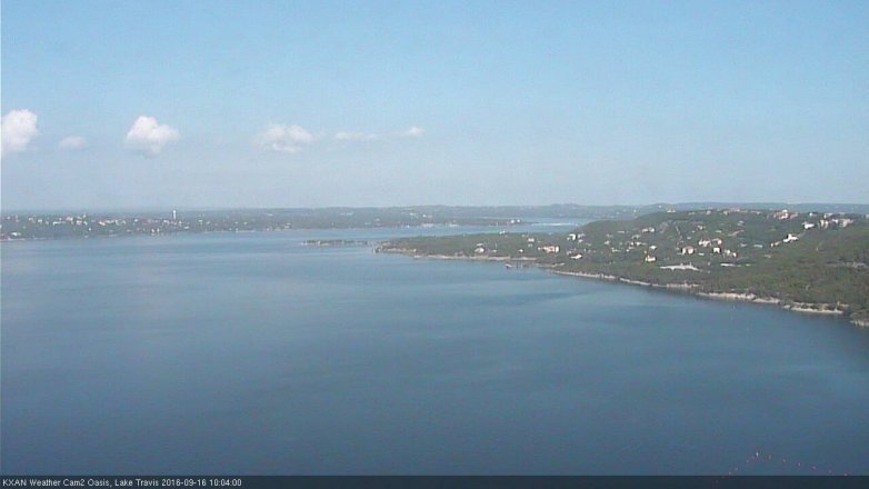 Lake Travis webcam, September 16, 2016 9:10 AM CT