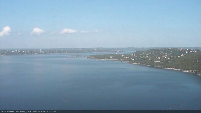 Lake Travis webcam, September 16, 2016 9:15 AM CT