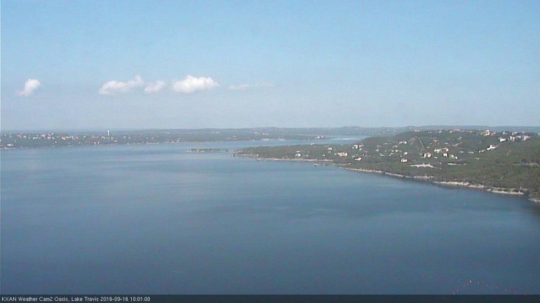 Lake Travis webcam, September 16, 2016 9:20 AM CT