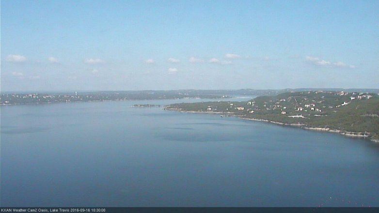 Lake Travis webcam, September 16, 2016 9:35 AM CT
