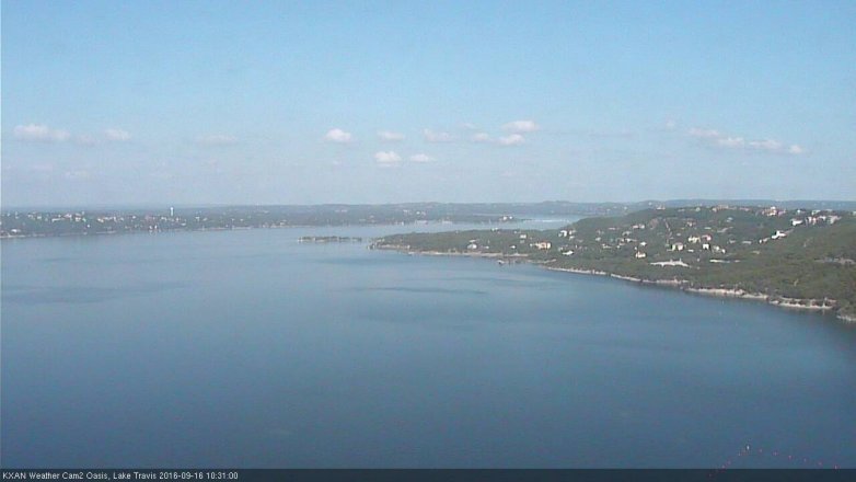 Lake Travis webcam, September 16, 2016 9:45 AM CT