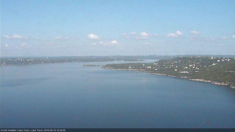 Lake Travis webcam, September 16, 2016 9:50 AM CT