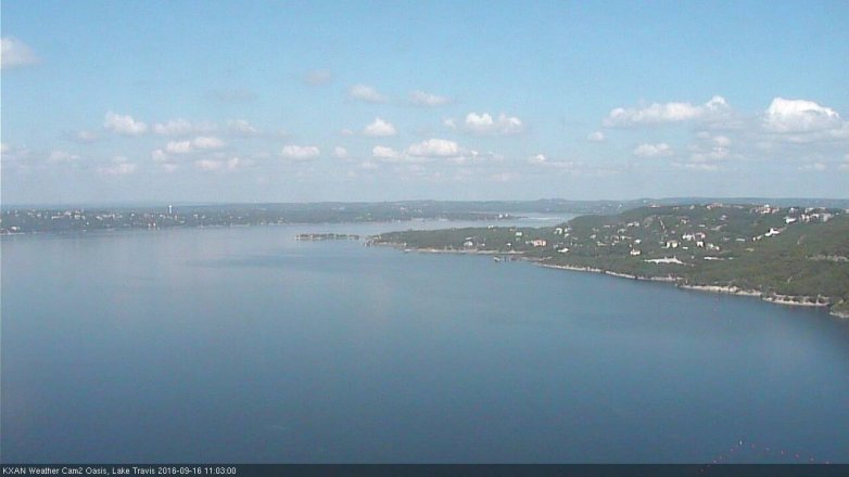 Lake Travis webcam, September 16, 2016 10:20 AM CT
