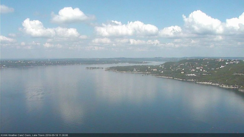 Lake Travis webcam, September 16, 2016 10:45 AM CT