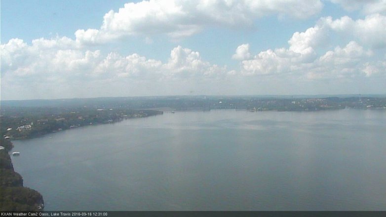 Lake Travis webcam, September 16, 2016 11:35 AM CT