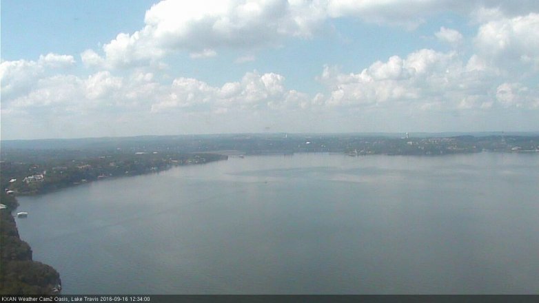 Lake Travis webcam, September 16, 2016 11:55 AM CT