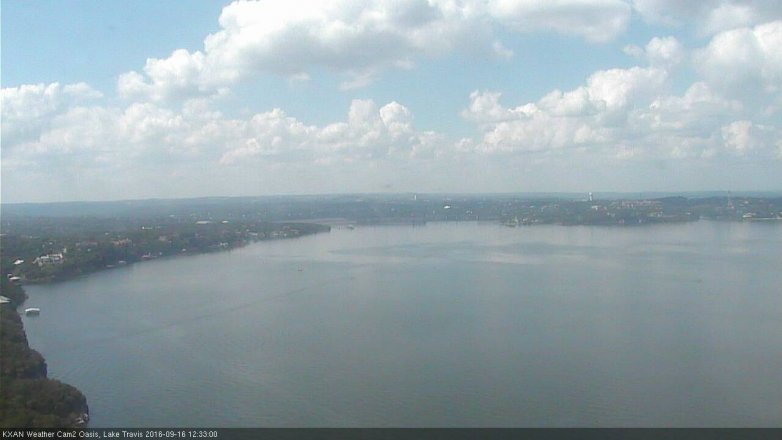 Lake Travis webcam, September 16, 2016 12:00 PM CT