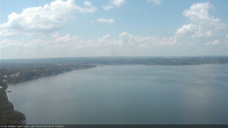 Lake Travis webcam, September 16, 2016 12:15 PM CT