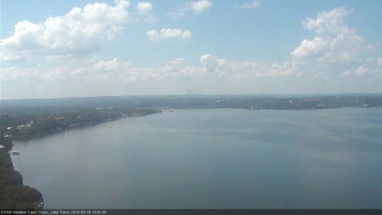 Lake Travis webcam, September 16, 2016 12:25 PM CT
