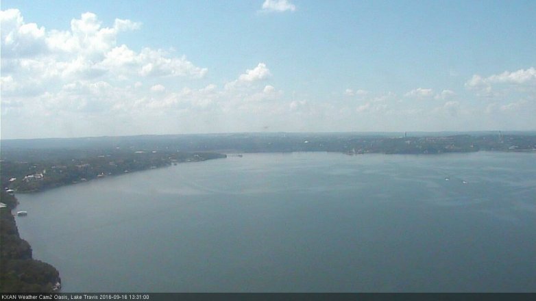 Lake Travis webcam, September 16, 2016 12:45 PM CT