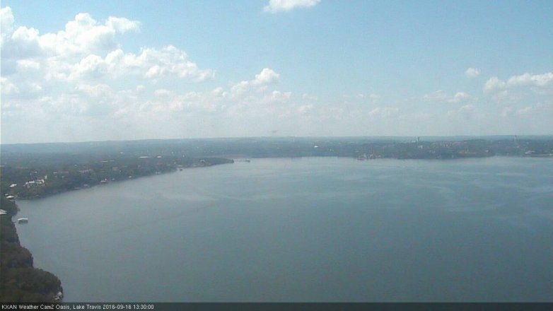 Lake Travis webcam, September 16, 2016 12:55 PM CT