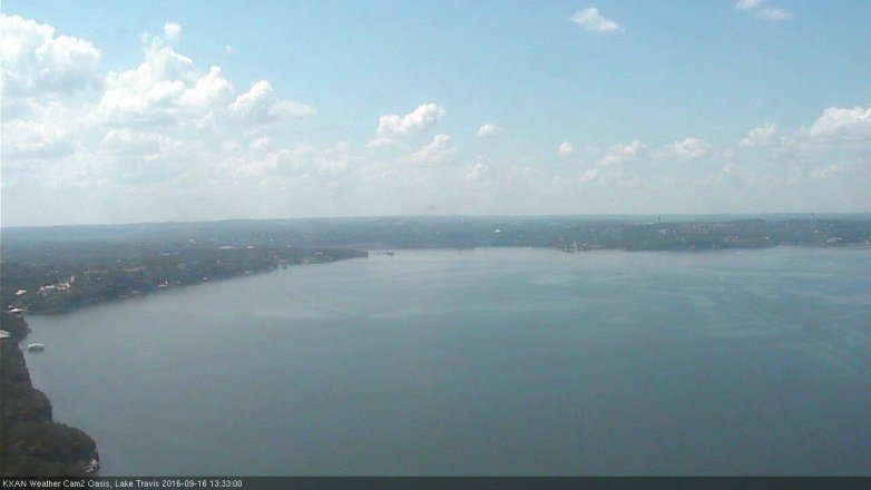 Lake Travis webcam, September 16, 2016 1:00 PM CT