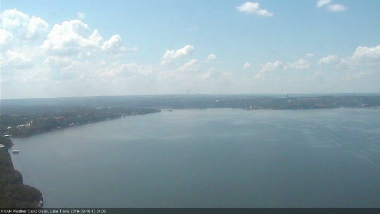 Lake Travis webcam, September 16, 2016 1:05 PM CT