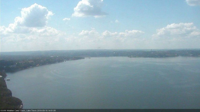 Lake Travis webcam, September 16, 2016 1:10 PM CT