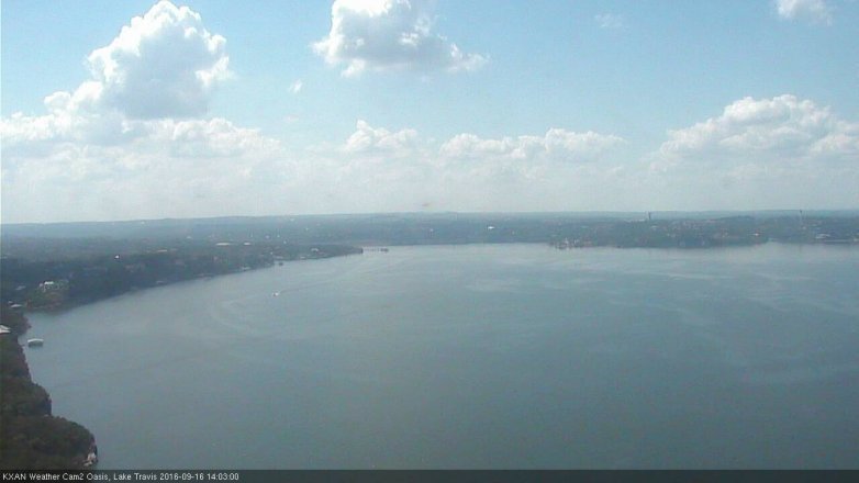 Lake Travis webcam, September 16, 2016 1:35 PM CT