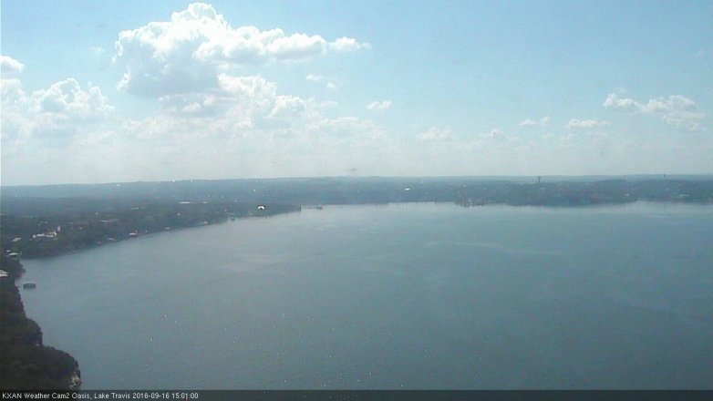 Lake Travis webcam, September 16, 2016 2:05 PM CT