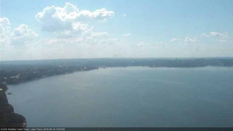 Lake Travis webcam, September 16, 2016 2:30 PM CT