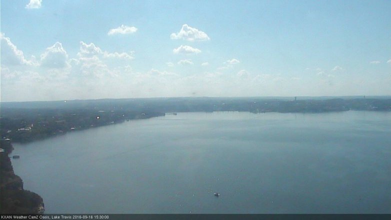 Lake Travis webcam, September 16, 2016 2:35 PM CT