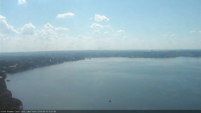 Lake Travis webcam, September 16, 2016 2:40 PM CT