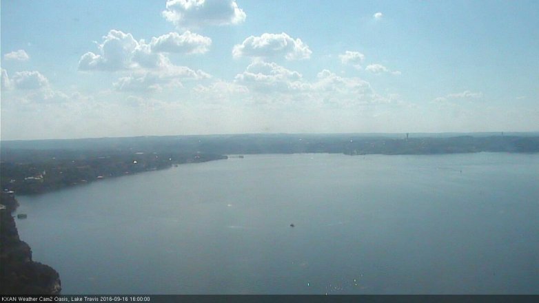 Lake Travis webcam, September 16, 2016 3:25 PM CT