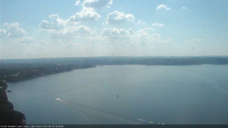 Lake Travis webcam, September 16, 2016 3:35 PM CT
