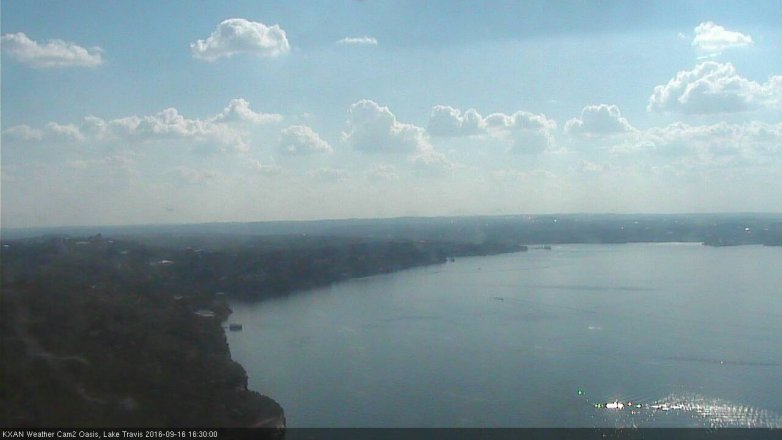 Lake Travis webcam, September 16, 2016 3:40 PM CT