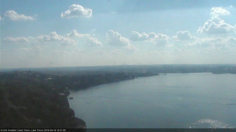 Lake Travis webcam, September 16, 2016 3:45 PM CT
