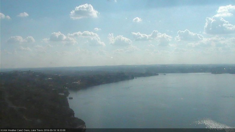 Lake Travis webcam, September 16, 2016 3:50 PM CT