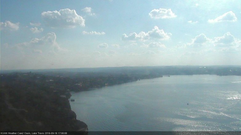 Lake Travis webcam, September 16, 2016 4:15 PM CT
