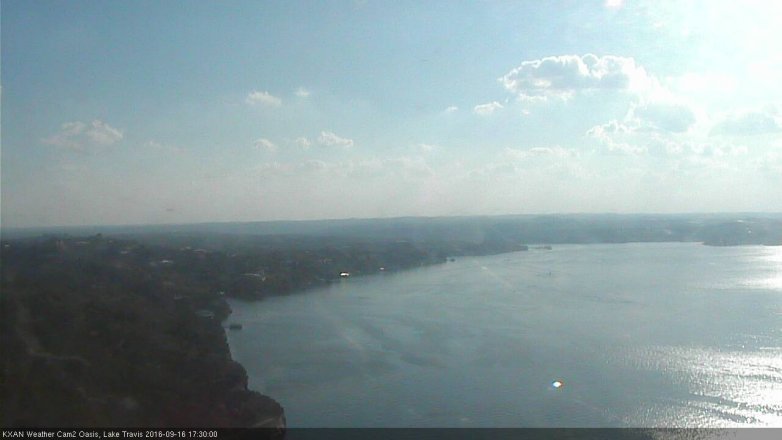 Lake Travis webcam, September 16, 2016 4:55 PM CT