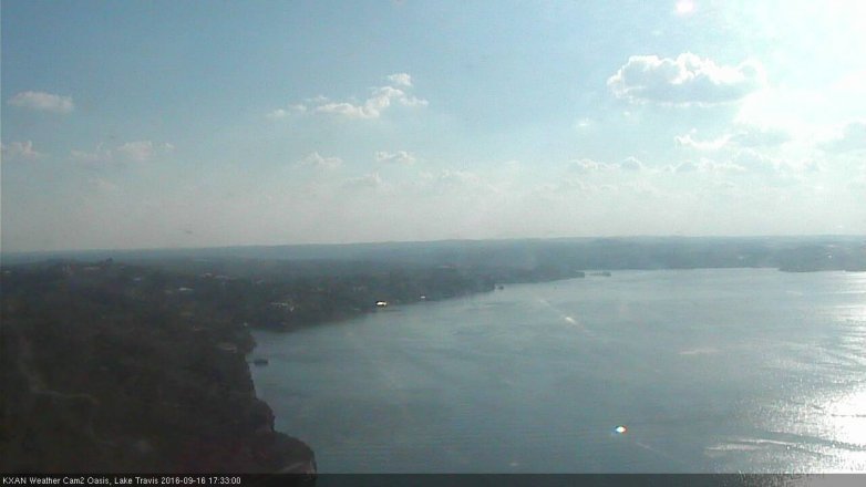 Lake Travis webcam, September 16, 2016 5:00 PM CT