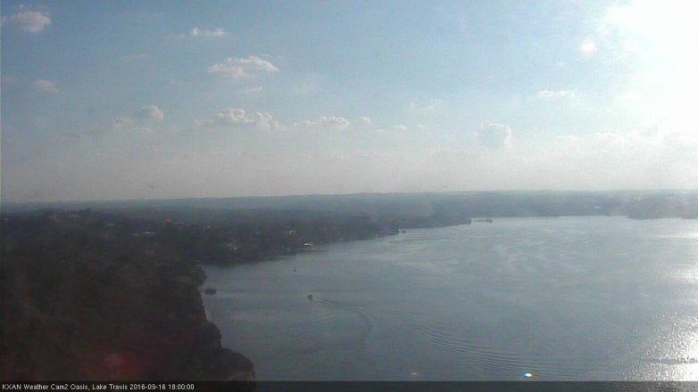 Lake Travis webcam, September 16, 2016 5:10 PM CT