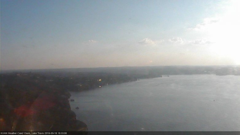 Lake Travis webcam, September 16, 2016 5:50 PM CT
