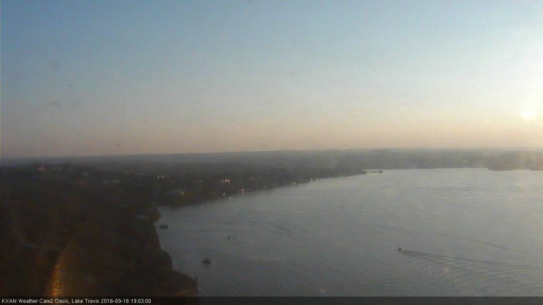 Lake Travis webcam, September 16, 2016 6:20 PM CT