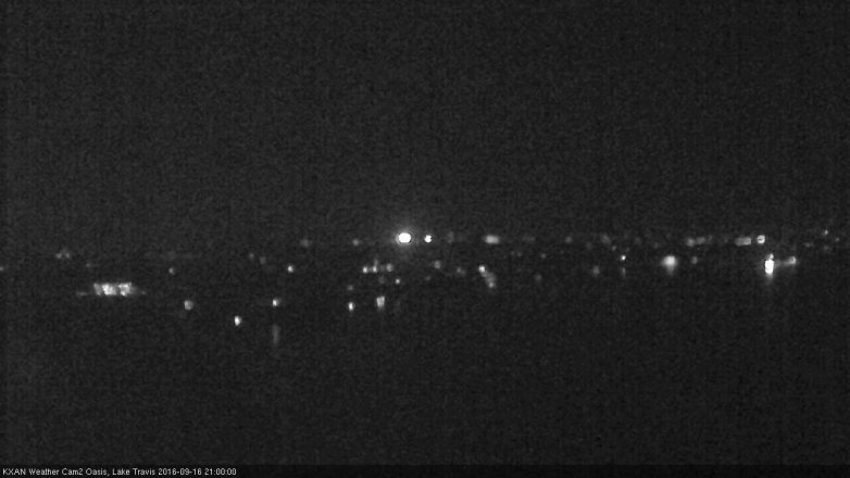 Lake Travis webcam, September 16, 2016 8:30 PM CT