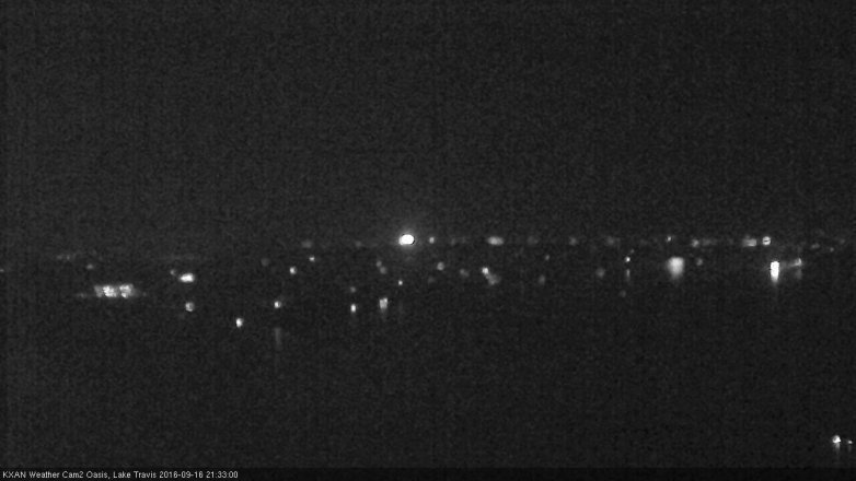 Lake Travis webcam, September 16, 2016 8:45 PM CT