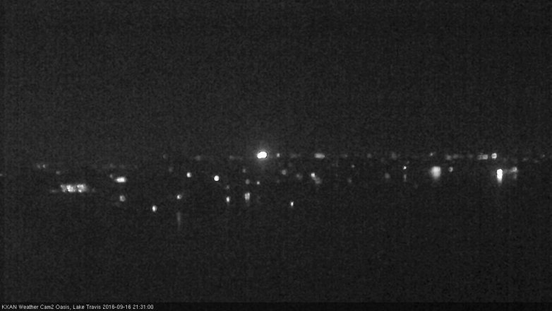 Lake Travis webcam, September 16, 2016 8:50 PM CT