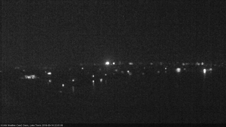 Lake Travis webcam, September 16, 2016 9:10 PM CT