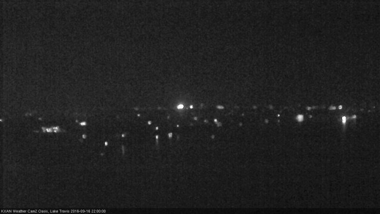 Lake Travis webcam, September 16, 2016 9:15 PM CT